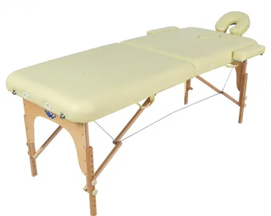 фото Стол массажный складной JF-AY01 2-х секционный, цвет бежевый MedMos
