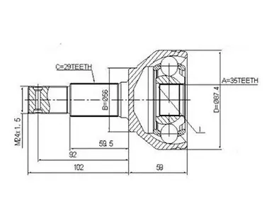 фото Patron ШРУС наружный Koleos Patron PCV3214