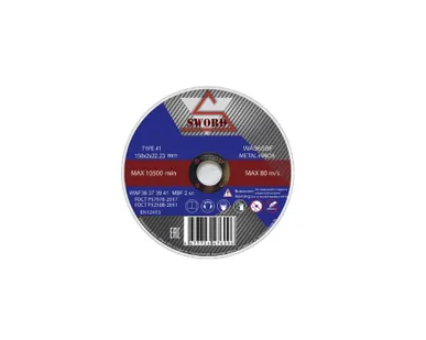 фото Круг отрезной 150x2.0x22 A 36 S BF 80 (металл+нерж.)(SWORD)