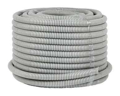 фото EKF Труба гофр. ПВХ с протяжкой d20 мм (50 м) серая EKF-Plast