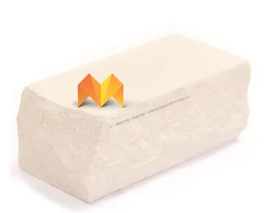 фото Кирпич Simat Неокрашенный рустированный полнотелый утолщенный М-175 (Угловой)