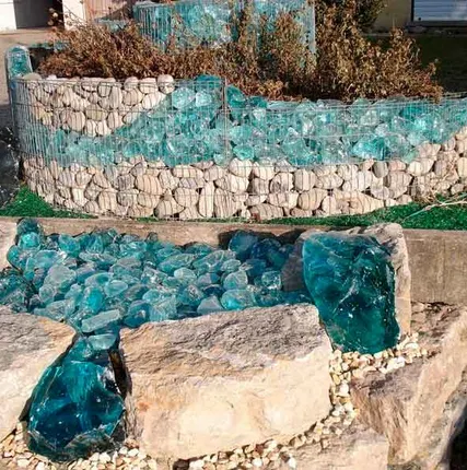 Фото №0 Стеклянный эрклез наполнитель габионов