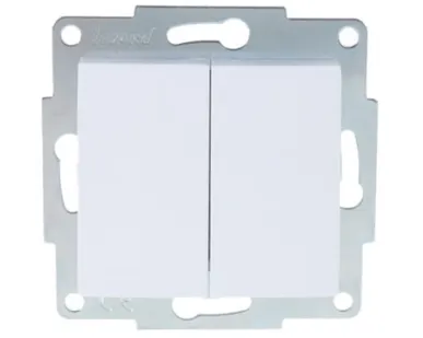 фото LEZARD Механизм выключателя 2-кл. 1п СП Karina 10А IP20 бел. 707- 0288-101 LEZARD