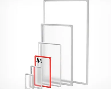 фото Рамка из ударопрочного пластика с закругленными углами PF-A4, цвет зеленый