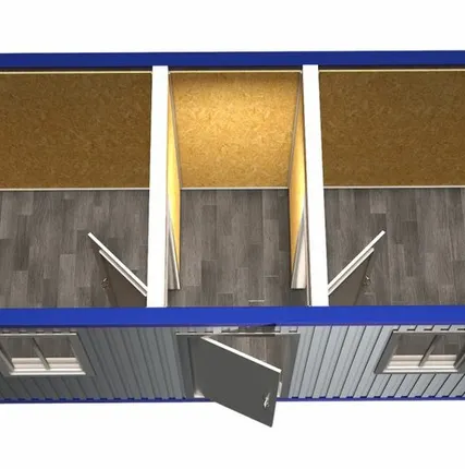 Фото №0 Бытовка с двумя перегородками и двумя окнами модель: ВМ-БТ06