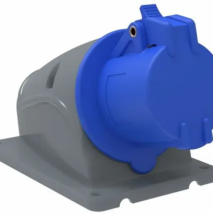 Фото №0 Розетка силовая 1-ф., 16А, 220В, IP44 (3-п, настен.) ...