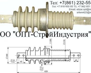 фото Проходной фарфоровый изолятор ИПУ 10 кВ