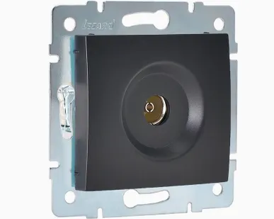 фото Механизм розетки TV СП KARINA оконечная черн. бархат LEZARD 707-4288-130