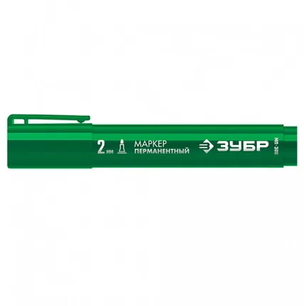 Фото №0 Маркер перманентный ЗУБР МП-300 зеленый