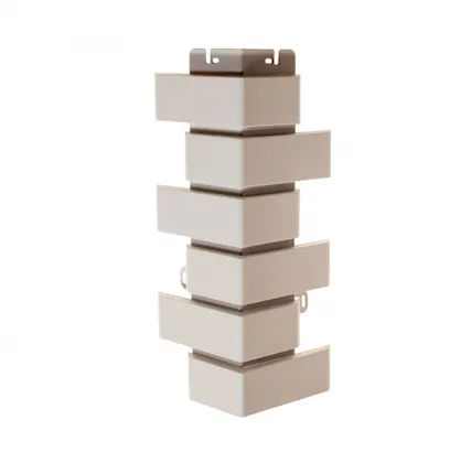 Фото №0 Угол фасадной панели «Альта-Профиль», кирпич клинкерный белый