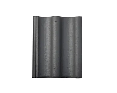 фото Цементно-песчаная рядовая черепица Янтарь Ормакс+ графит