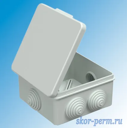 Фото №1 Коробка распределительная ОП 80х80х50, IP54, 7 вход, под гофру