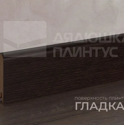 Фото №0 Лука Плинтус МДФ Лука Пл 80МДФ.2400.Point line 24009 Дуб турин темный