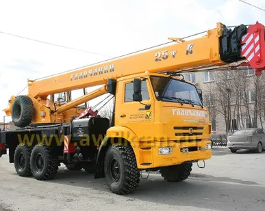 фото Аренда Автокран 25 т. Галичанин на базе КАМАЗ 43118 вездеход