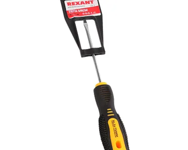 фото Отвертка шлицевая SL 3х75мм двухкомпонентная рукоятка Rexant 12-4721
