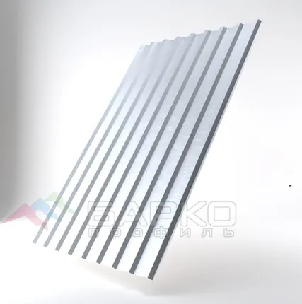 Фото №0 Профлист НС-20 - 1150 мм (1100 мм) 00000322/6 Оцинкованная поверхность Сталь оцинкованная 0.6