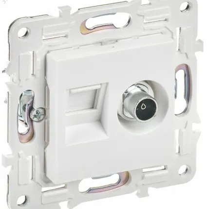 Фото №0 SKANDY Розетка двойная TV+RJ45 кат.5E SK-A14W арктический белый IEK