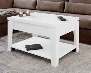 фото Журнальный стол-трансформер Агат 34 Белый шпон