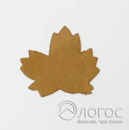 Фото №0 Заплатки декор.пришивн. кожа И 17 "лист", бежевый, бежевый