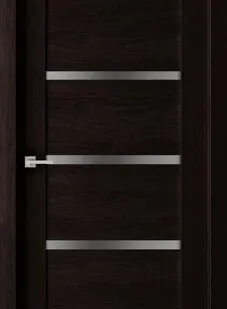 фото дверь межкомнатная со стеклом вдк eco, венге, 800*2000мм.