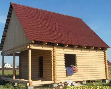 фото Сруб 6х6 в тёплом контуре на с вылетом 2х6 д.20