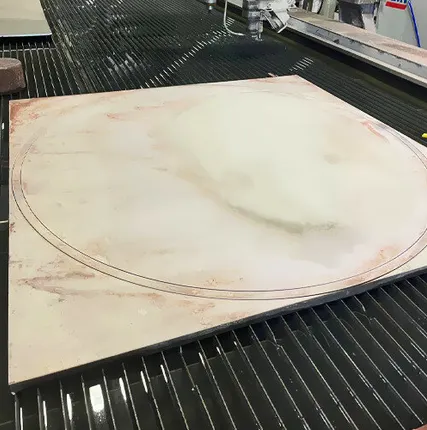 Фото №0 Гидроабразивная резка нержавеющей стали