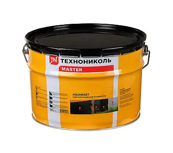 фото Мастика битумная 10 кг ТехноНиколь АquaMast, гидроизоляционная