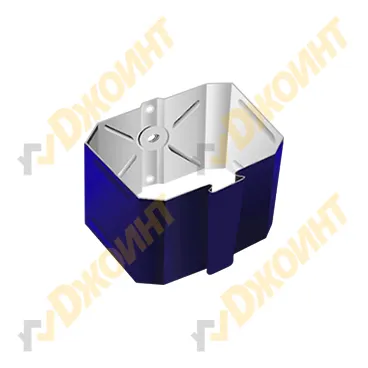 Фото №1 Держатель трубы прямоугольный (на кирпич) 76*102 RAL 5002 ультрамариново-синий