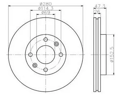 фото Patron Диск тормозной перед Sonata EF/Elantra XD (к т 2 ед) ор 517123D100 Patron PBD4710