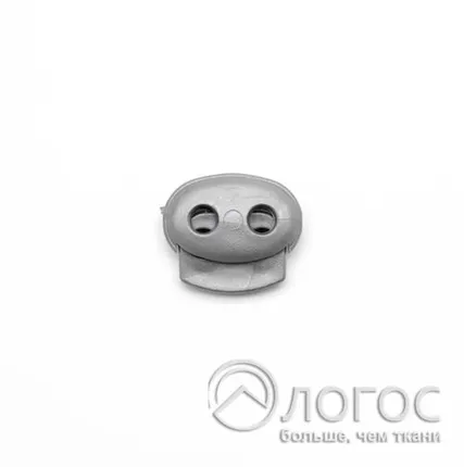 Фото №0 Фиксатор пласт. 2 отв овал 15*20мм, серый