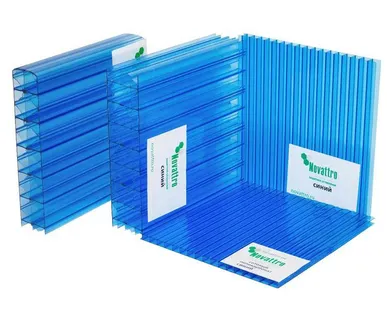 фото Поликарбонат 2100х12000х4мм (синий) Новаттро 0,75кг/м2