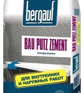 фото Штукатурка фасадная Bau Putz Zement, 5кг Bergauf