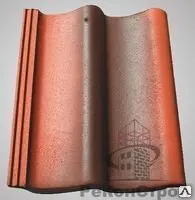 фото Цементно-песчаная черепица "BRAAS", Янтарь, Антик Красный