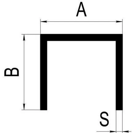 Фото №0 Швеллер 10х15х10х1,2 мм (Анод Серебро) алюминиевый с анодированным покрытием, АД31Т1, длина 3,0 м и 6,0 м