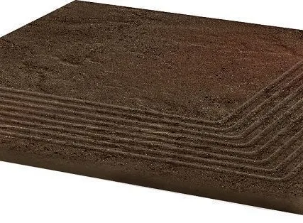 Фото №0 Плитка клинкерная для ступеней угловая структ 30х30 PARADYZ в ассорт