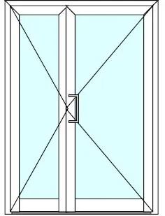 фото Дверь алюминиевая внутренняя "холодная" Вариант 9