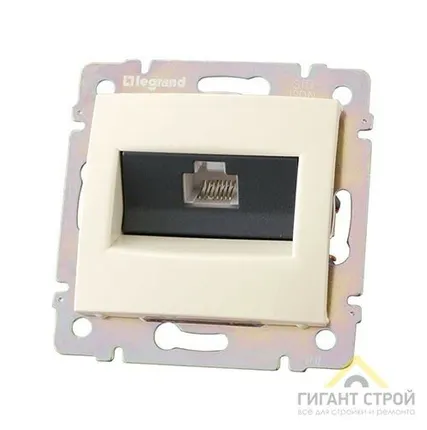 Фото №0 Механизм розетки информ. 1-м СП RJ45-ISDN/интернет VALENA сл.кость Leg 774341