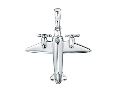 фото Подвеска ЭПЛ Даймонд с бриллиантом, из серебра