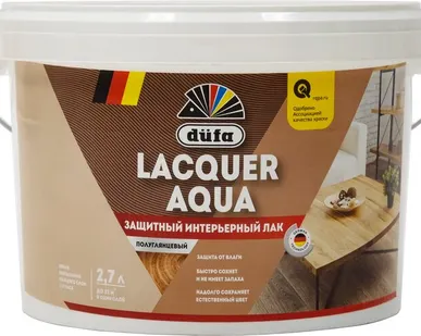 фото Лак DUFA Лак для отделки минеральных поверхностей DUFA Lacquer Aqua 2,7 л полуглянцевый интерьерный
