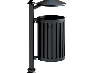 фото Черная урна для мусора Токио