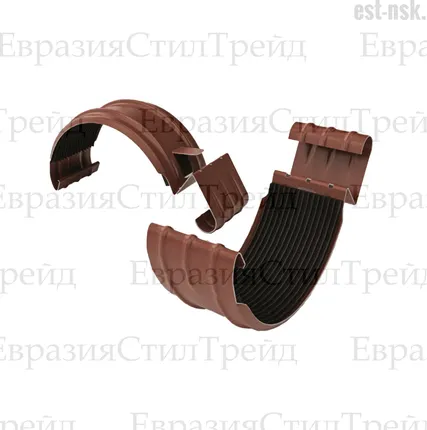 Фото №0 Соединитель желоба D125 OSNO MATTE | RAL 8017 Коричневый шоколад