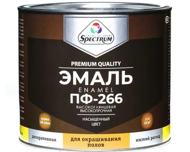 фото Эмаль ПФ-266 красно-коричневая Spectrum 0,8кг