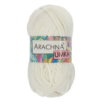 Фото №0 Пряжа ARACHNA "UMKA" 100% полиэстер 100 г 120 м №02 молочный