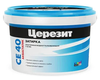 фото Затирка Ceresit CE 40 Aquastatic N4 Серебристо-серый 1кг