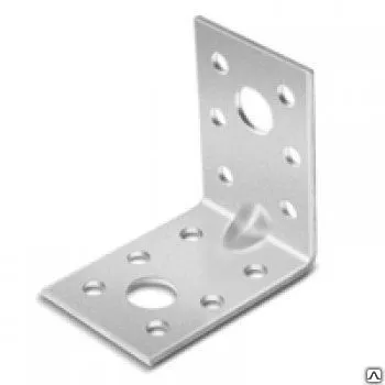 Фото №0 Угол крепежный 70х70х55х2 мм усиленный цинк