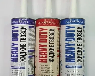 фото Гвозди жидкие Адмирал прозрачный для ПС и зеркал 300 мл туба