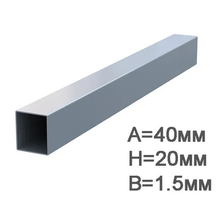 Фото №0 Профильная труба 40х20х1,5мм