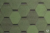 фото Гибкая черепица серия Нордик зеленый с отливом