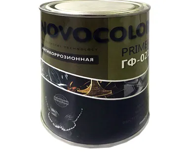 фото Грунт ГФ-021 красно-коричневый Novocolor 0,9 кг