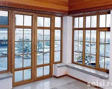 фото Эркерные евроокна из дерева